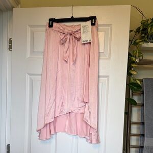 Lululemon midi-length satin wrap skirt
